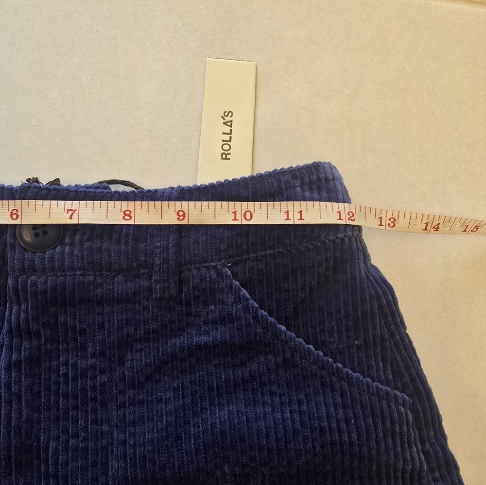 Rolla's Francoise Corduroy Pants In Electric Blue Size 6 - Picture 11 of 14